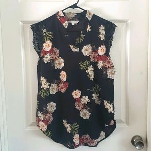 Dressy floral print tank